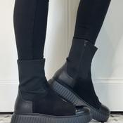 Wonders X-Fly A-5207 Black Platform Ankle Boot image