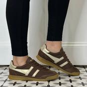 Gola Classics Women's Tornado Trainers Dark Brown/Gold image