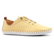 Lunar St. Ives Leather Plimsole Lemon image