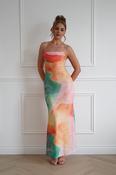 Caspera Mesh Bodycon Maxi Dress | Mixed Print image