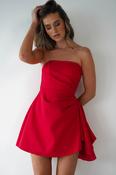 Quinta Strapless Mini Dress | Red image