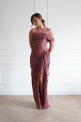 Penny Ruched Draped Maxi Gown | Sienna Rose
