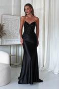 Raquel Bodycon Embellished Gown | Black