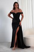 Marsela Lace Bodice Gown | Black image