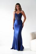 Raya Embellished Corset Gown | Navy