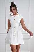 Desiree Cap Sleeve Mini Dress | White image