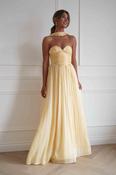 Loryn Ruched Strapless Maxi Dress | Yellow image