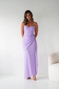 Finn Strapless Draped Maxi Dress | Lavender