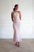 Jen Ruffle Bodycon Maxi Dress | Pink