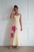 Maui Floral Sweetheart Maxi Dress | Yellow image