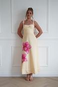 Maui Floral Sweetheart Maxi Dress | Yellow image
