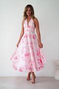 Izira Floral Print Midaxi Dress | Pink image