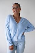 Leela Pearl Detail Cardigan | Blue