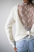 Bree Bow Back Detail Knit Jumper | Cream