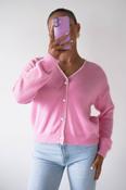 Leela Pearl Detail Cardigan | Pink