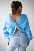 Larson Two Way Twist Knit Jumper | Blue