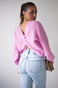 Larson Two Way Twist Knit Jumper | Pink