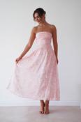Belrose Floral Strapless Maxi Dress | Pink image