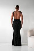 Samantha Bow Detail Maxi Dress | Black image