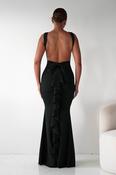 Samantha Bow Detail Maxi Dress | Black image