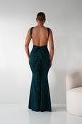 Samantha Bow Detail Maxi Dress | Dark Green image