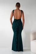 Samantha Bow Detail Maxi Dress | Dark Green image