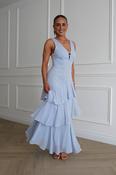 Karey Tiered Maxi Dress | Powder Blue image