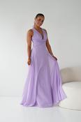 Sara A-Line Chiffon Maxi Dress | Lavender image