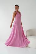 Sara A-Line Chiffon Maxi Dress | Pink image