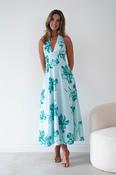 Lea Floral Halterneck Maxi Dress | Mint image