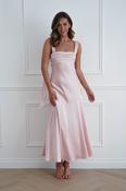 Casina Soft Satin Maxi Dress | Pink