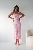 Nenita Beaded Strapless Maxi Dress | Pink
