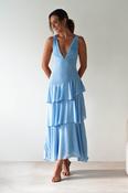 Andalusia Ruffle Maxi Dress | Blue