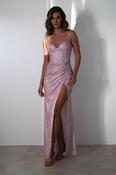 Anastasia Glitter Sweetheart Gown | Blush image