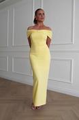 Aimie Off-Shoulder Midi Dress | Yellow image
