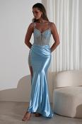 Alexis Glitter Shimmer Gown | Light Blue image