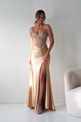 Becca Embellished Corset Evening Gown | Gold image