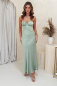 Billie Soft Satin Maxi Dress | Sage image
