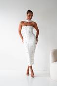 Blayke Bodycon Bandage Midi Dress | White image
