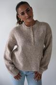 Calix Button Detail Knit Jumper | Taupe image