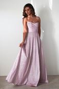 Cassia Strapless Glitter Aline Gown | Pink image