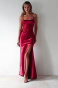 Celinee Satin Maxi Gown | Red image