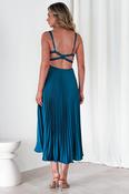 Cheri Pleated Midaxi Dress | Teal image