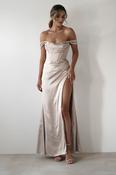 Dionne Soft Coset Maxi Gown | Champagne image