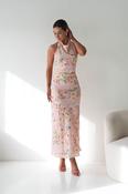 Elaina Halternack Floral Maxi Dress | Peach/Sage image