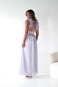 Elias Ruffle Criss Cross Detail Maxi Dress | Lavender image