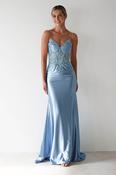 Eternity Glitter Bodycon Gown | Dusty Blue image
