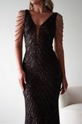 Fayette Embellished Sequin Gown | Brown