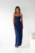 Finn Strapless Draped Maxi Dress | Navy image