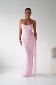 Finn Strapless Draped Maxi Dress | Pink image